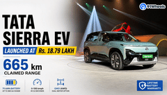 Tata Sierra EV Launched at Rs. 18.79 Lakh: 665 km Claimed Range
